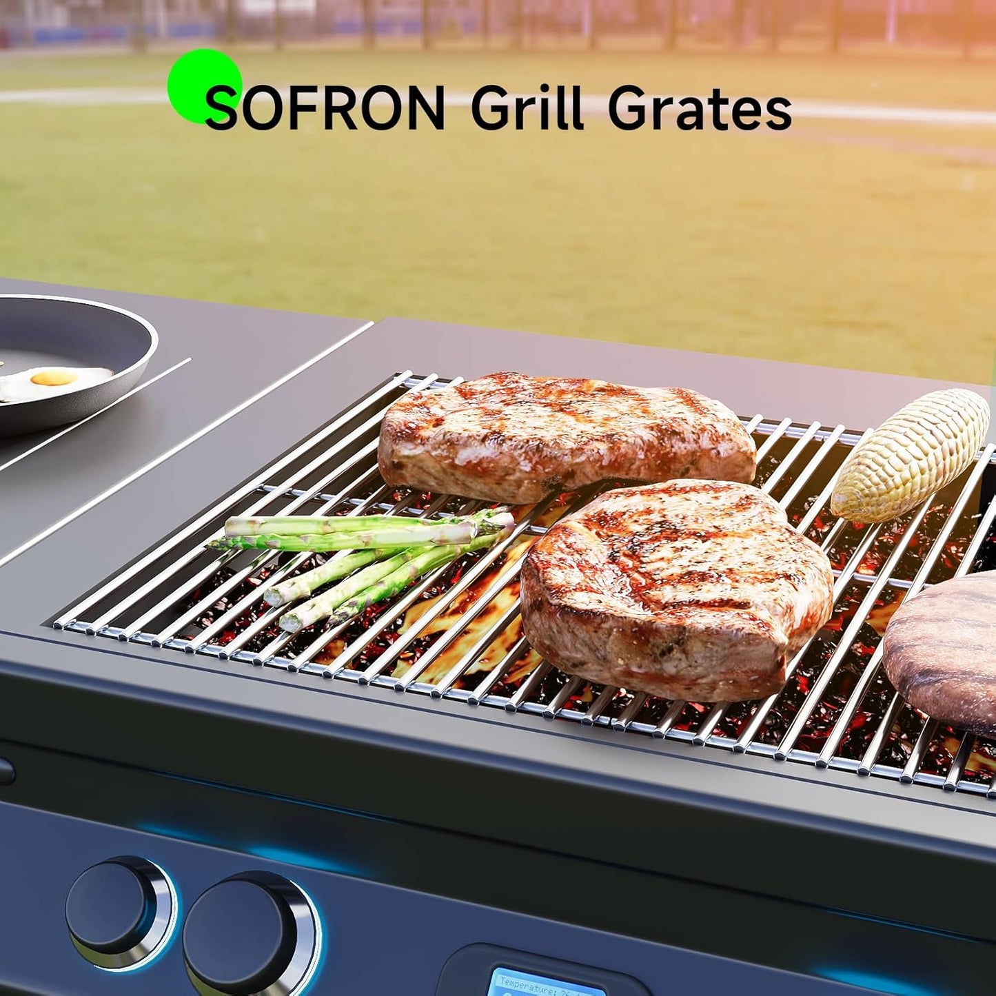 18.75" Grill Grates Replacement Parts for Weber Genesis II 300 and Genesis II LX 300 Series Gas Grills, Genesis II E&S 310 315 320 325 340, 66095, 304 Stainless Steel Cooking BBQ Grids