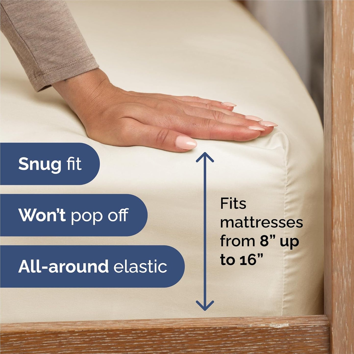 King Size 4 Piece Sheet Set - Comfy Breathable & Cooling Sheets - Hotel Luxury Bed Sheets for Women, Men, Kids & Teens - Deep Pockets, Easy-Fit, Wrinkle Free Sheets - Off White Oeko-Tex Bed Sheet Set