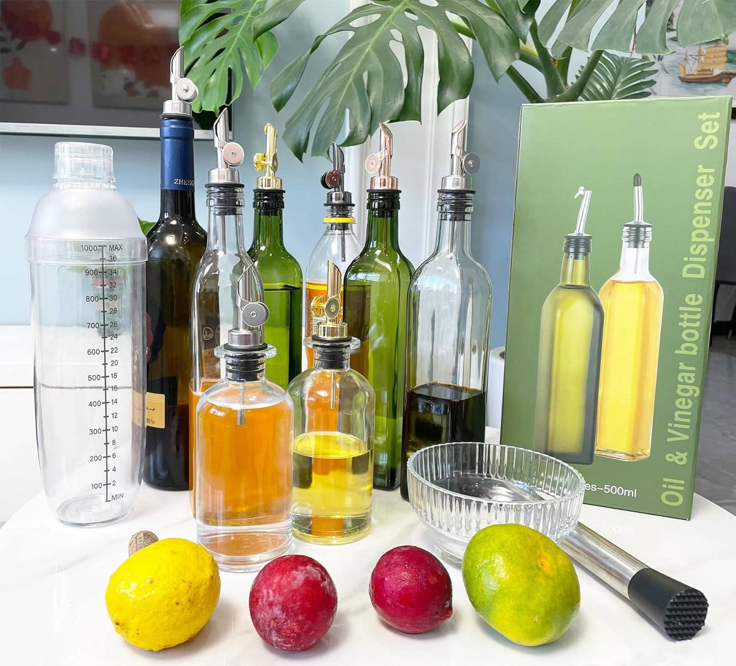 Pafusen 12 Pack Weighted Liquor Pour Spout, Auto Flip Olive Oil Dispenser Spout, Pour Spout for Liquor Bottles, Olive Oil Spout, Bottle Pourers for Alcohol Wine Syrup Home Bar Accessories Silver