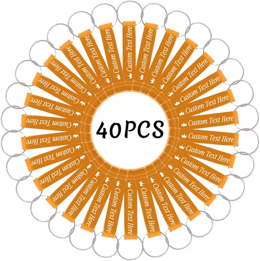 40PCS Personalized Bottle Opener Keychain Bulk Custom Beer Bottle Opener with Logo Text Engraved Wedding Bottle Opener Favors Customized Gifts for Guests Baby Shower Birthday Party-Gold