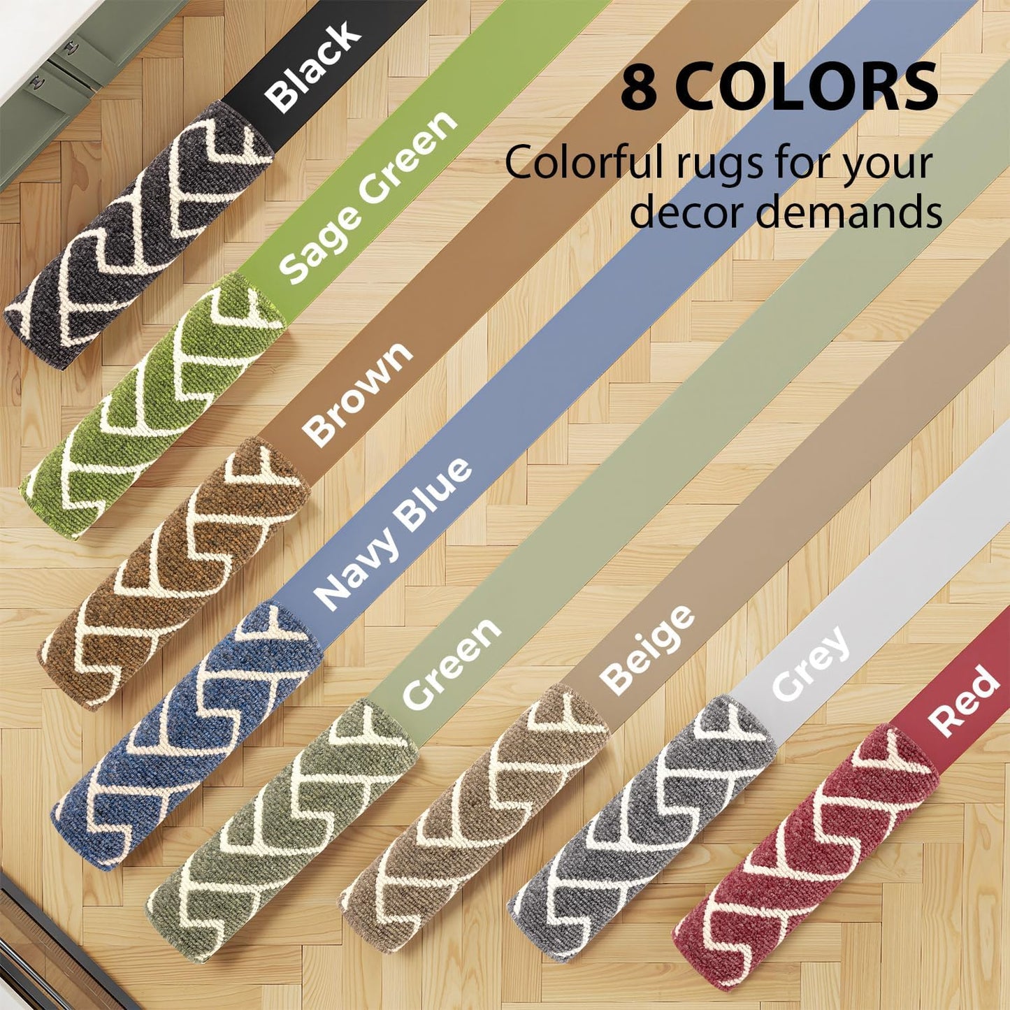 hicorfe Kitchen Rugs and Mats Sets,Non-Slip 2 Pieces Absorbent 100% Polypropylene Rug,Comfort Kitchen Runner Mat,Washable for Kitchen,Sink,Laundry(20" x 31.5" Plus 20" x 48",Green)