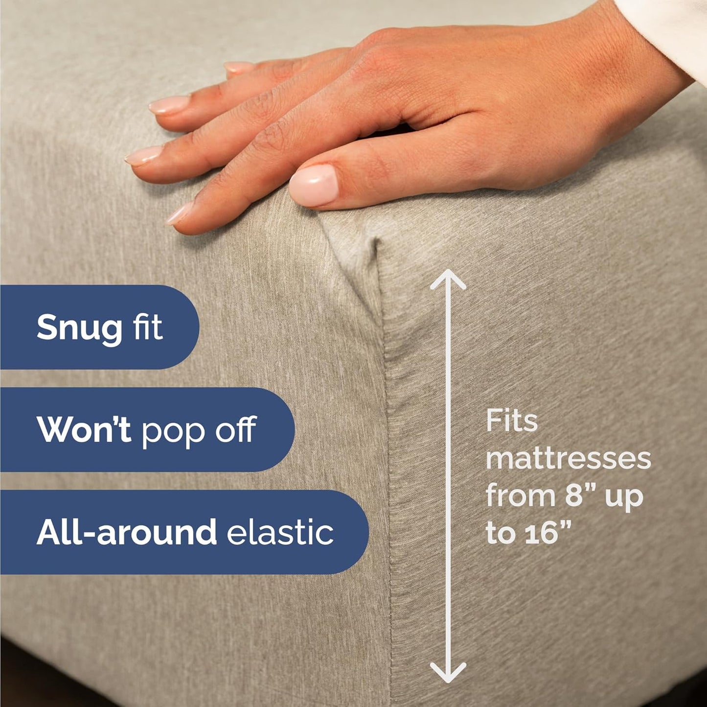 Twin Size 3 Piece Sheet Set - Comfy Breathable & Cooling Bed Sheets Set - Hotel Luxury Bedding for Women, Men, Kids, Teens, Boys & Girls - Deep Pockets, Soft & Wrinkle Free - Beige (Heathered Sheets)