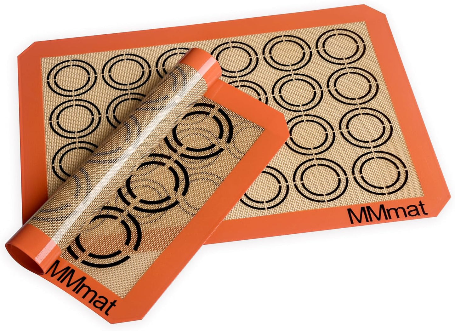 Silicone Baking Mats - Best German Silicone - Non Slip Silicone Baking Sheet, Non Stick Reusable Silicone Mats for Baking, Oven Liner, Counter Mat - 2 Half Sheets Cookie Baking Mats