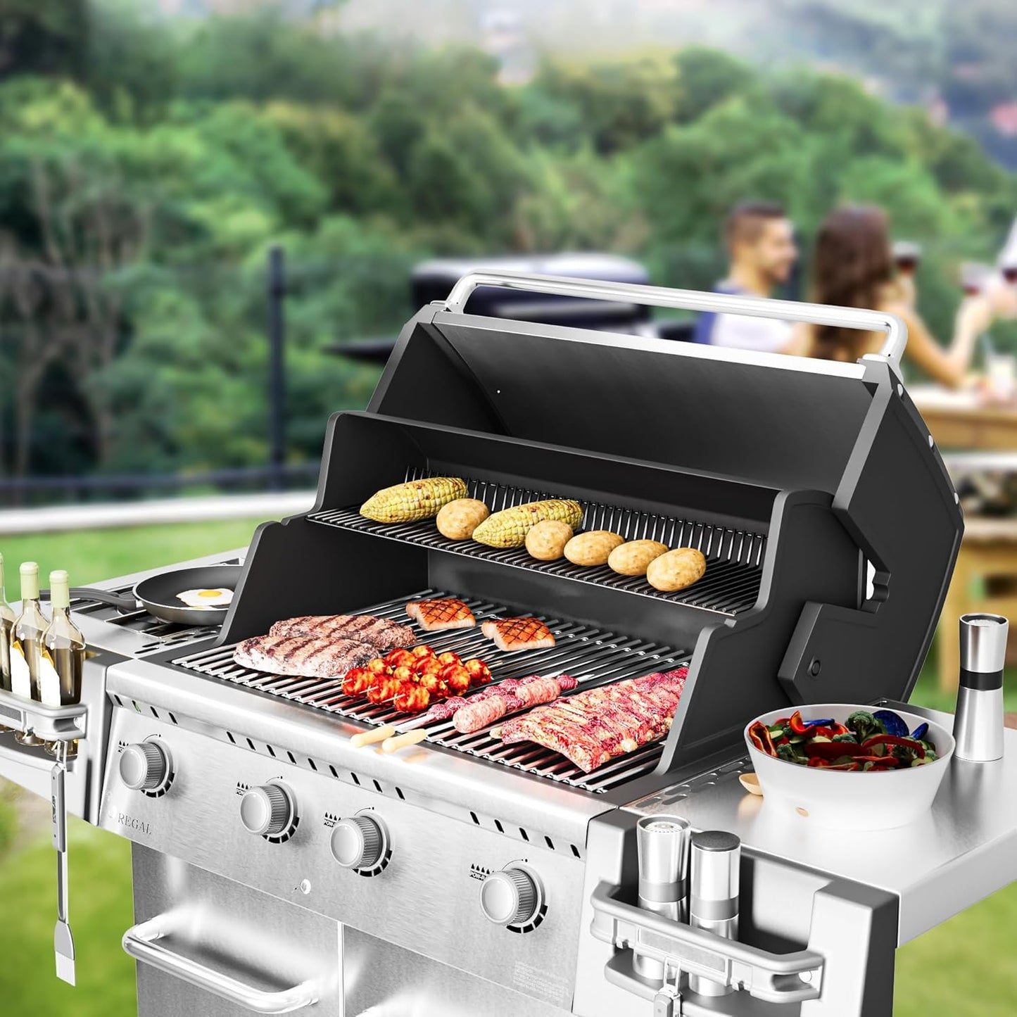 15 Inch Grill Cooking Grates Replacement, Stainless Steel Grill Grates for Select Gas Grill Models by Broil King, Broil-Mate, Huntington and Sterling Gas Grill