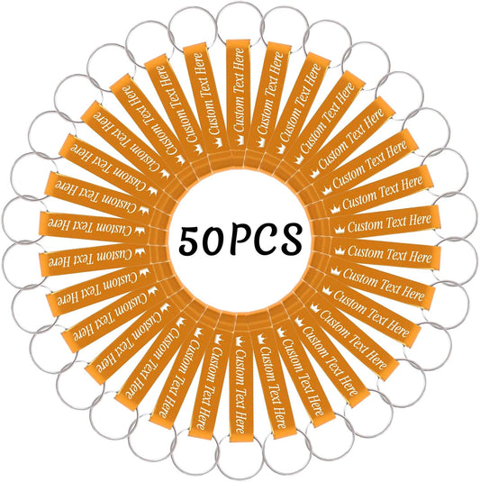 50PCS Personalized Bottle Opener Keychain Bulk Custom Beer Bottle Opener with Logo Text Engraved Wedding Bottle Opener Favors Customized Gifts for Guests Baby Shower Birthday Party-Gold