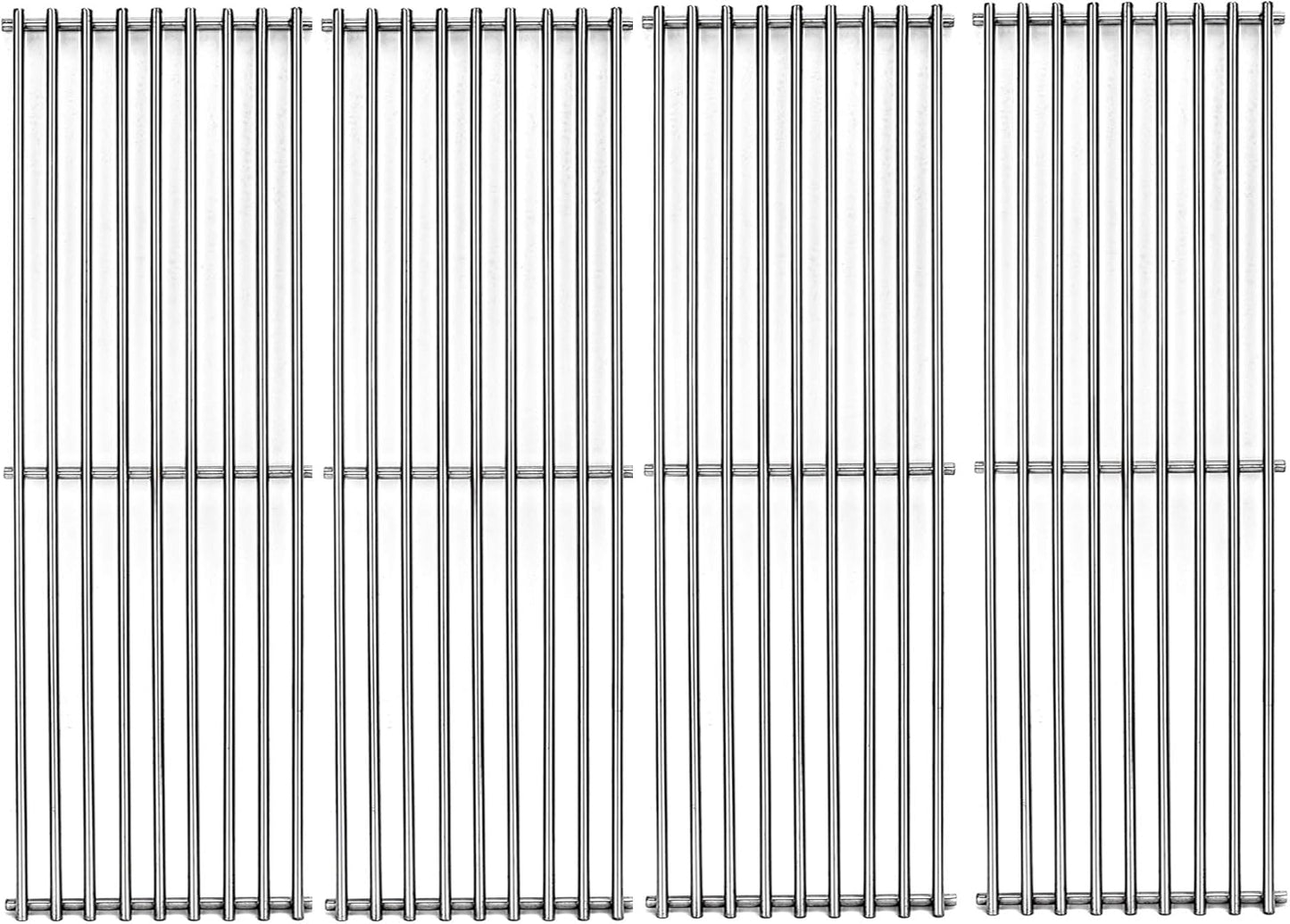 S6505A (4-Pack) 19 3/4" Stainless Steel Cooking Grid Grates Replacement for Chargriller 2121, 2123, 2222, 2828, 3001, 3030, 3725, 4000, 5050, 5252 Set of 4