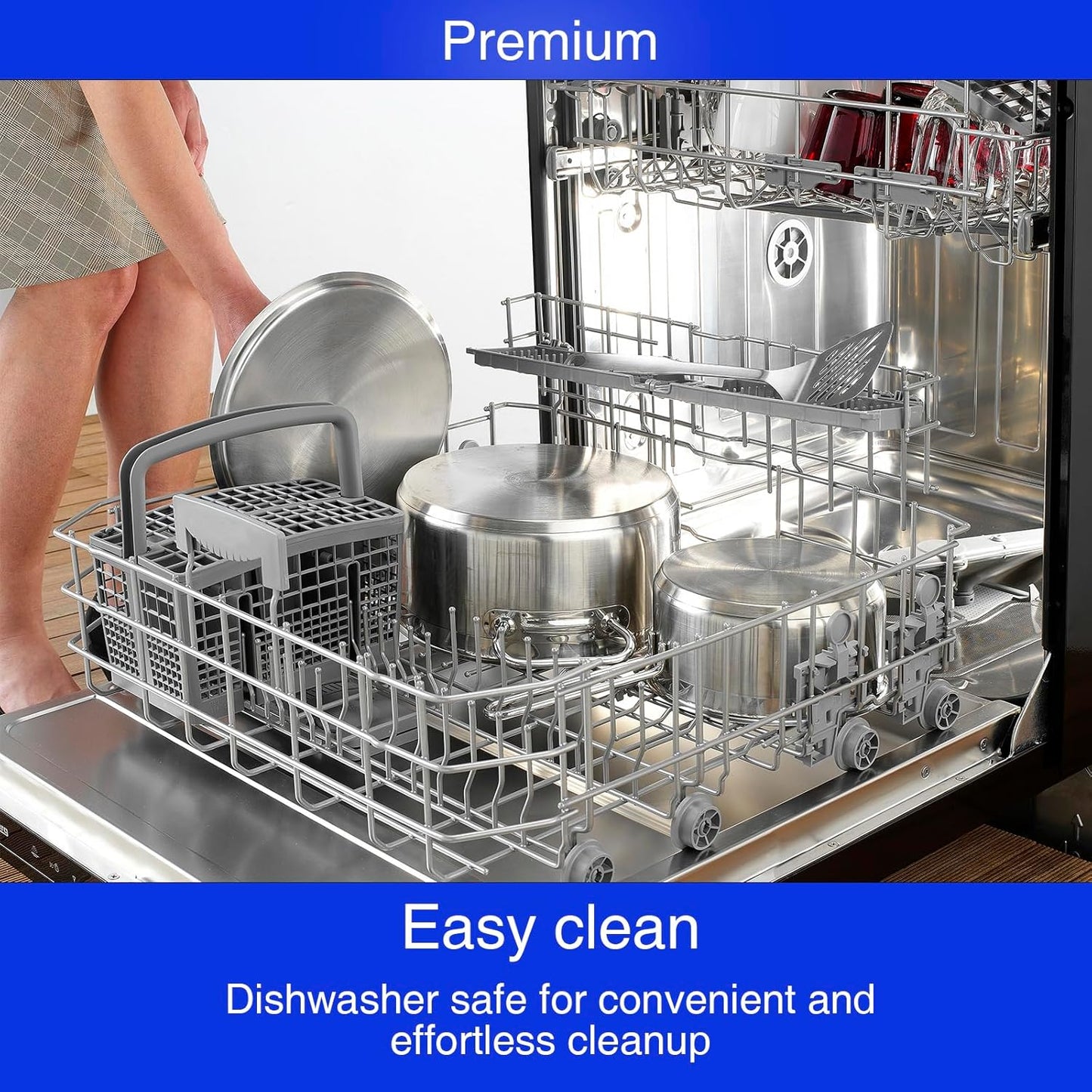 Stainless Steel Cookware Pasta Pot by Cyrder – 3 Quart, Strainer in Glass Lid, Two Side Spouts, Capsule Bottom Stock Pot, Durable & dishwasher safe