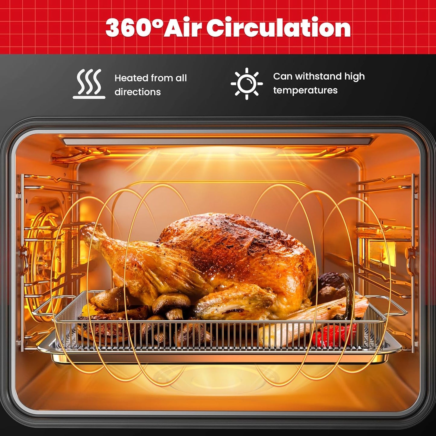 Air Fryer Basket for Oven,Ease Of Cleaning,Air Fryer Basket and Stainless Steel Baking Tray Pant Oven with 50 Sheets Parchment Papers,Air Fryer Pan Rack for Cooking Baking Dishwasher (2 Set M+L)