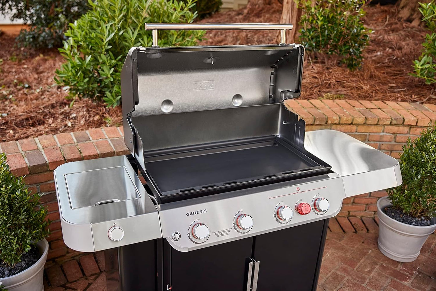 Weber Rust-Resistant Outdoor Griddle Insert for Genesis 400 Series Gas Grills, Full-Size