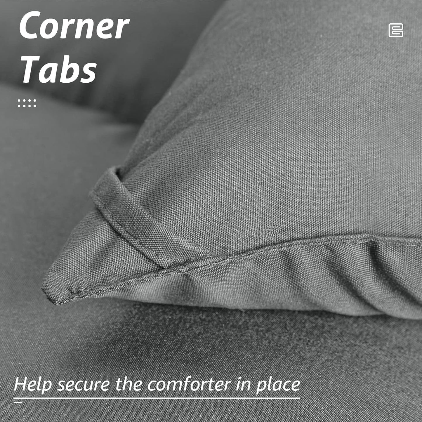 HYLEORY All Season California King Size Bed Comforter - Cooling Down Alternative Quilted Duvet Insert with Corner Tabs - Winter Warm - Machine Washable - Light Grey