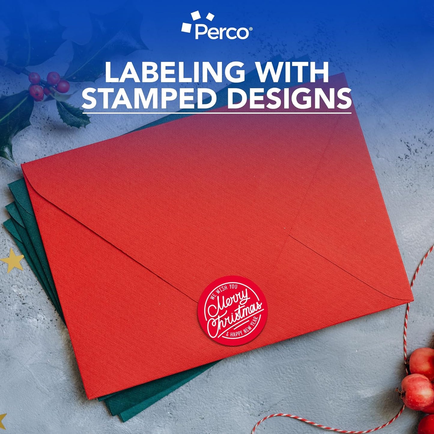 Perco Red 3-Inch Round Circle Dot Sticker Labels - Multi-Roll Pack (3 Rolls, 500 Labels Each) - Permanent Adhesive, Vibrant Colors, Strong Hold - Perforated for Easy Use - Made in USA