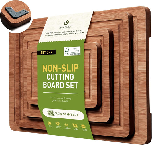Bamboo Cutting Board Set Non Slip Feet Over Sink Father Day Dad Parents Papa Stepdad Pappy Poppy Pawpaw Who Want Nothing Everything Future Groom Bride Law Christmas Xmas