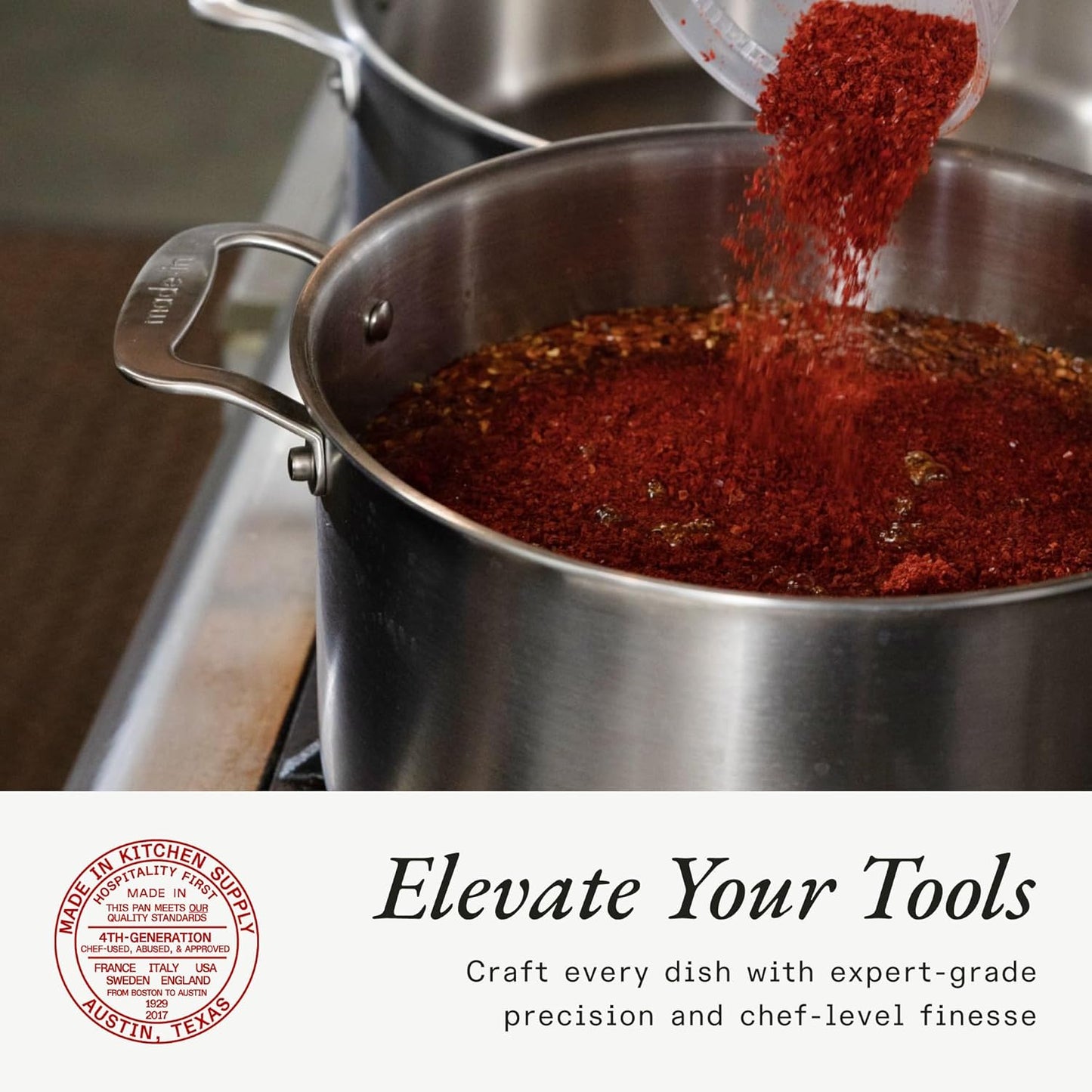 Made In Cookware - 6 Quart Stainless Steel Stock Pot With Lid - 5 Ply Stainless Clad - Professional Cookware - Crafted in Italy - Induction Compatible