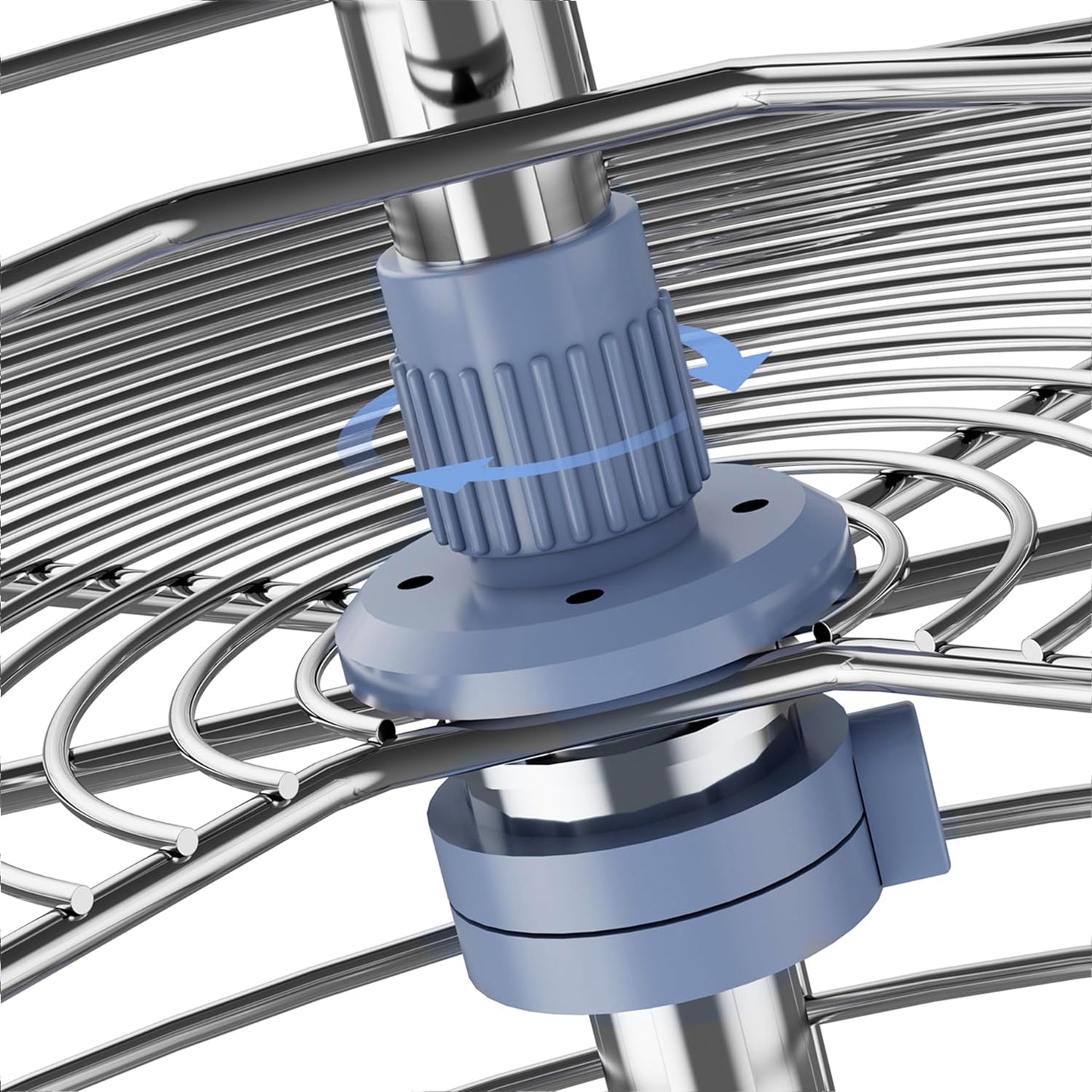 24" Kidney Corner Cabinet Lazy Susan - Turntable for Kitchen, Adjustable Height Replacement Shelves for Corner Cabinet, Chrome Silver (Cannot be Door-Mounted)