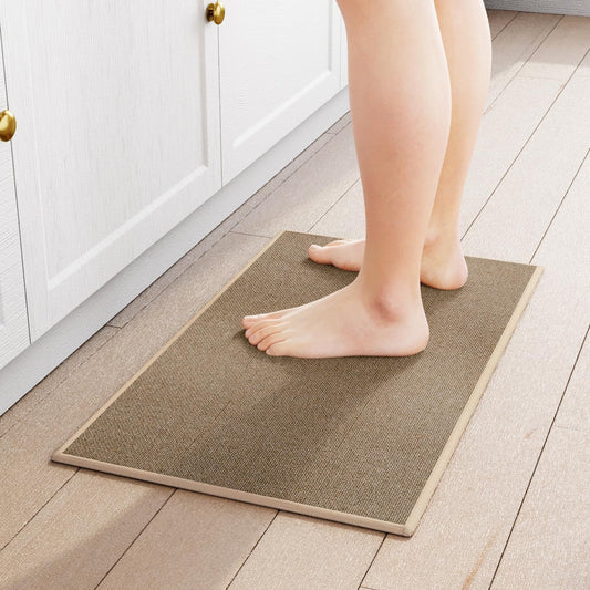 Kitchen Mat 1 PCS, Cushioned Non Slip Rugs for Kitchen Floor, Absorbent Runner Comfort Standing Mats Washable for Kitchen, Office, Home (Brown, 17.3"x30")