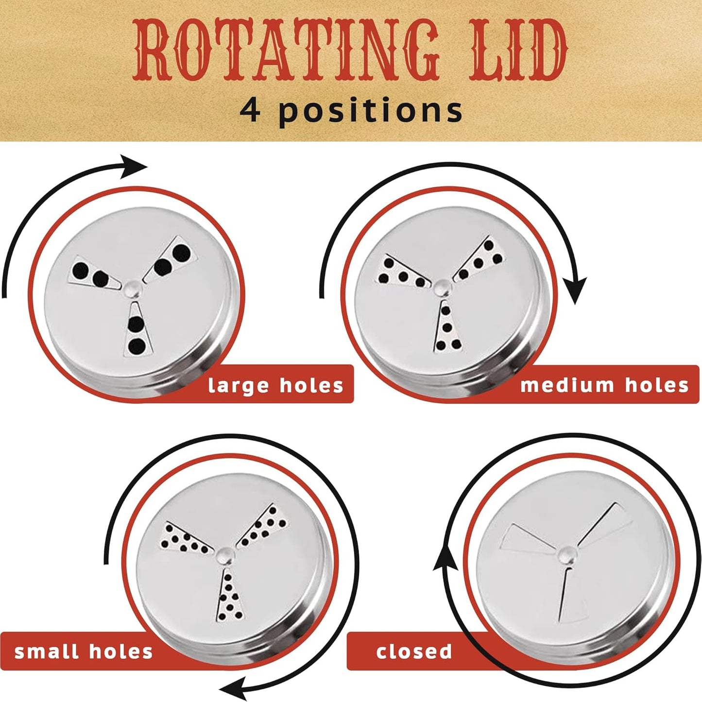 CUSINIUM [Pack of 2] 10 oz Seasonings Spice Shakers - BBQ Dry Rub Shakers - Cooking Dredge with Adjustable Fan-Style Lid and Handles