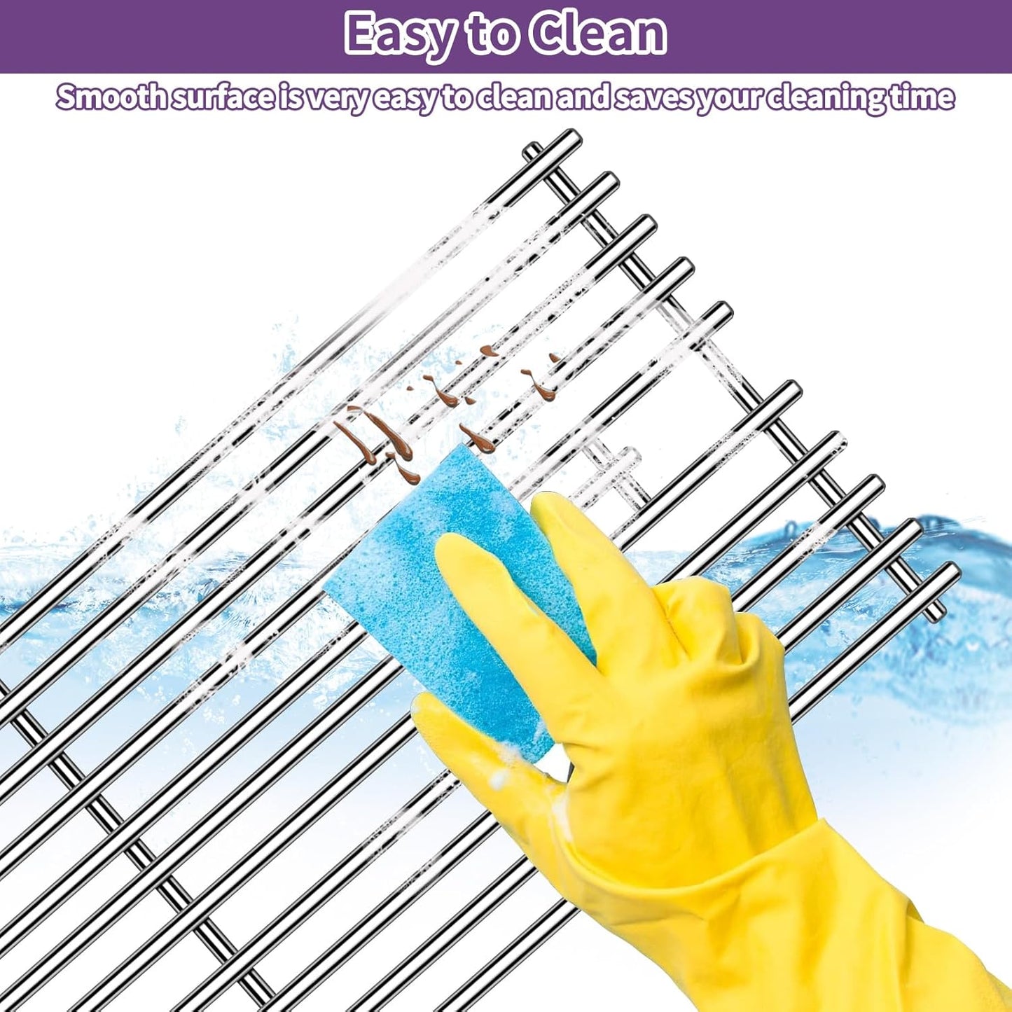 Cooking Grids for Bull Grill Replacement Parts,5 Pack Grill Grate for Bull 57569, Bull 57568,for 5 Burner Brahma Lion Premium 40-Inch Grills L90000 90000Grill Grates