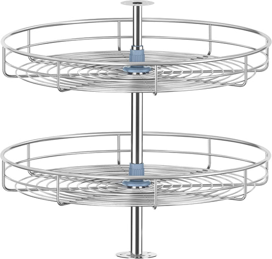 21 1/4" Lazy Susan Turntable for Cabinet, Full Circle Corner Cabinet Lazy Susan Replacement Shelves Rotating Rack for Corner Base, Fits Cabinets Over 23"