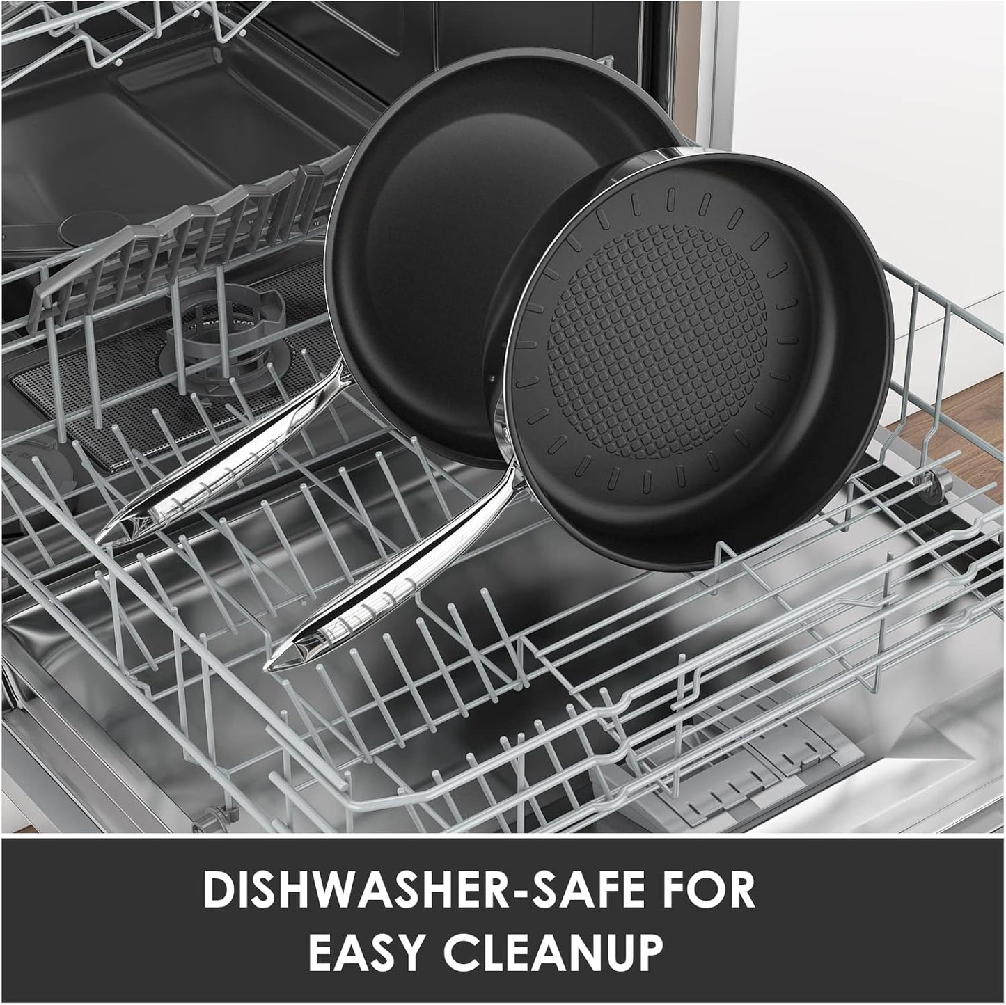 Stainless Steel Pots and Pans Set, Induction Cookware 4-Piece with Lid, Cookware Sets for Oven & Dishwasher Safe By MOMOSTAR