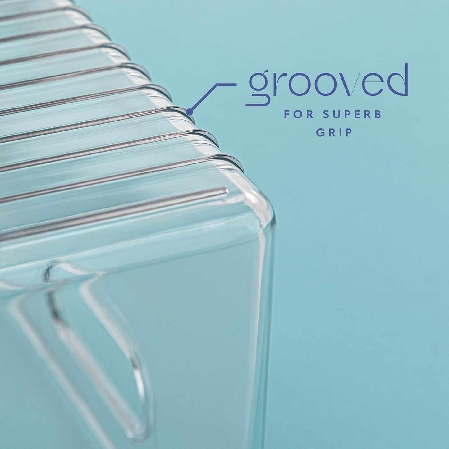 Plastic Food Storage 6 Pack Clear Container Bin with Handles for Organizing Kitchen, Pantry, Fridge, Freezer, Pantry,Bathroom. 16"x4"x5"