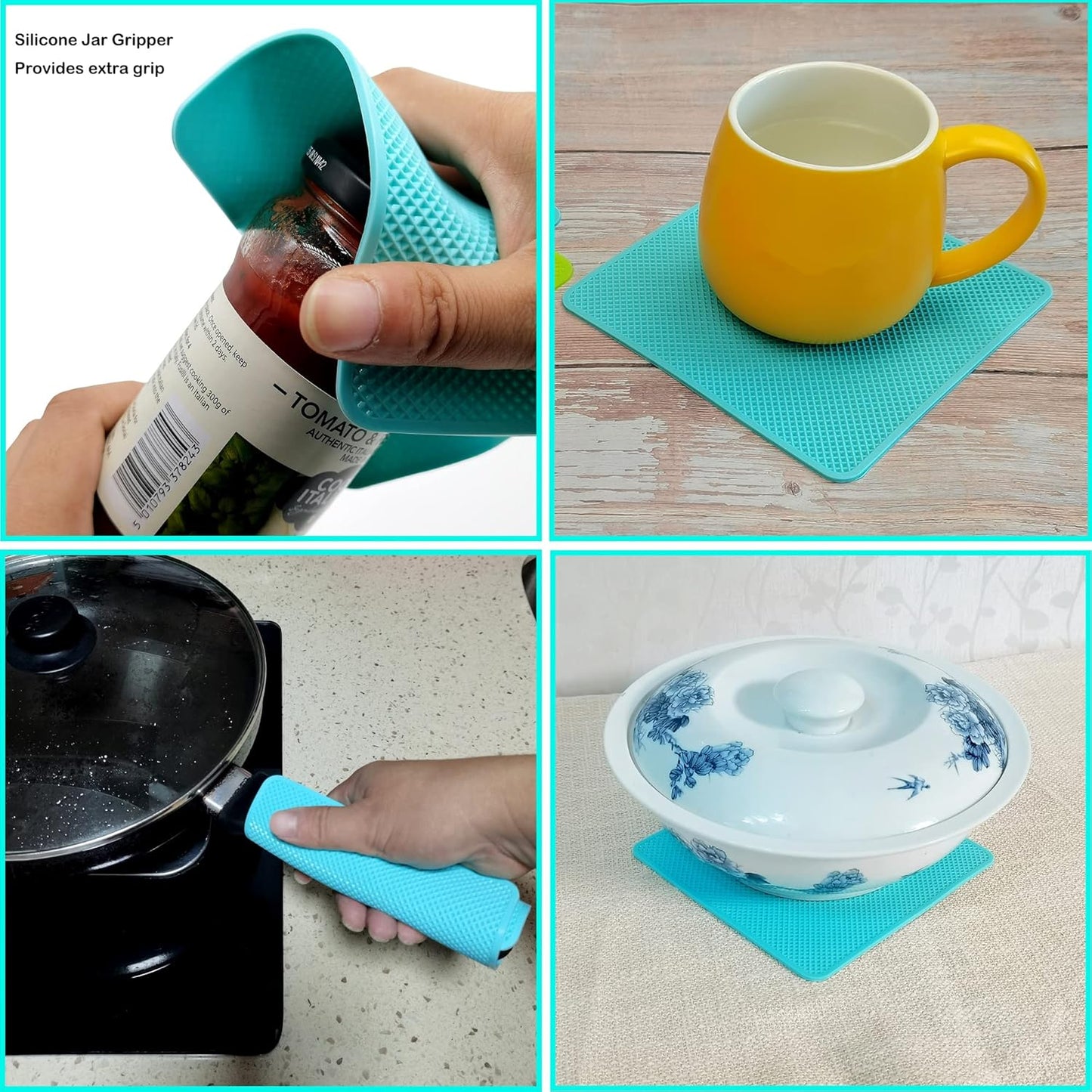 Latest Jar Opener and 5 in 1 Bottle Opener with Rubber Jar gripper Pad Ideal for Seniors with arthritis Weak Hands and Low Strength