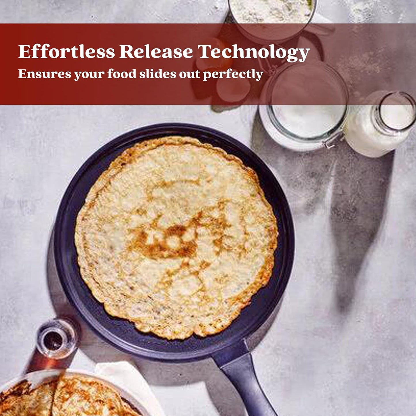 Alva Energy 11" Nonstick Crepe Pan – PFAS-Free Ceramic Coating, Induction & Oven Safe – Pancake, Egg & Tortilla Skillet – Stay-Cool Handle, Easy to Clean, Scratch-Resistant Surface