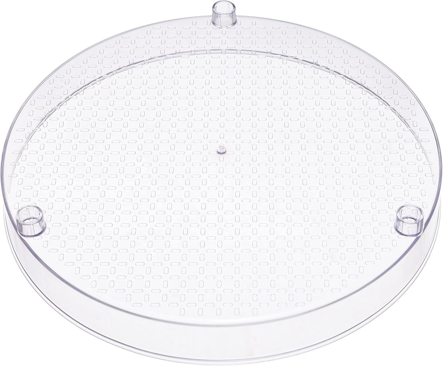 Amazon Basics 2 Tier Lazy Susan Turntable Organizer, 12" Diameter, Clear