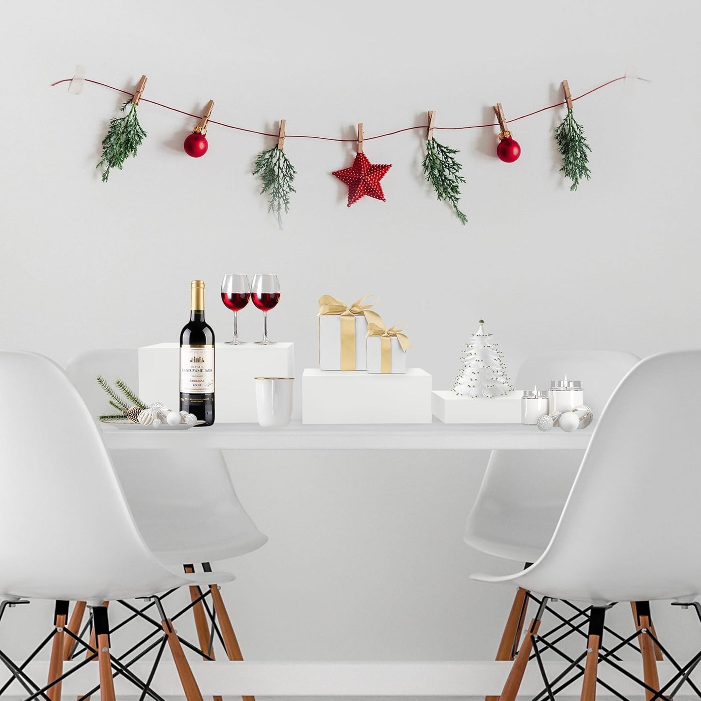 6 Pack White Buffet Food Risers, Step 12” 11”10” Large Size Acrylic Cube Box Display for Dessert Food Drink Collectibles Jewelry Figures, Display Stands for Retail Vendor Events,5 Side, Rectangle