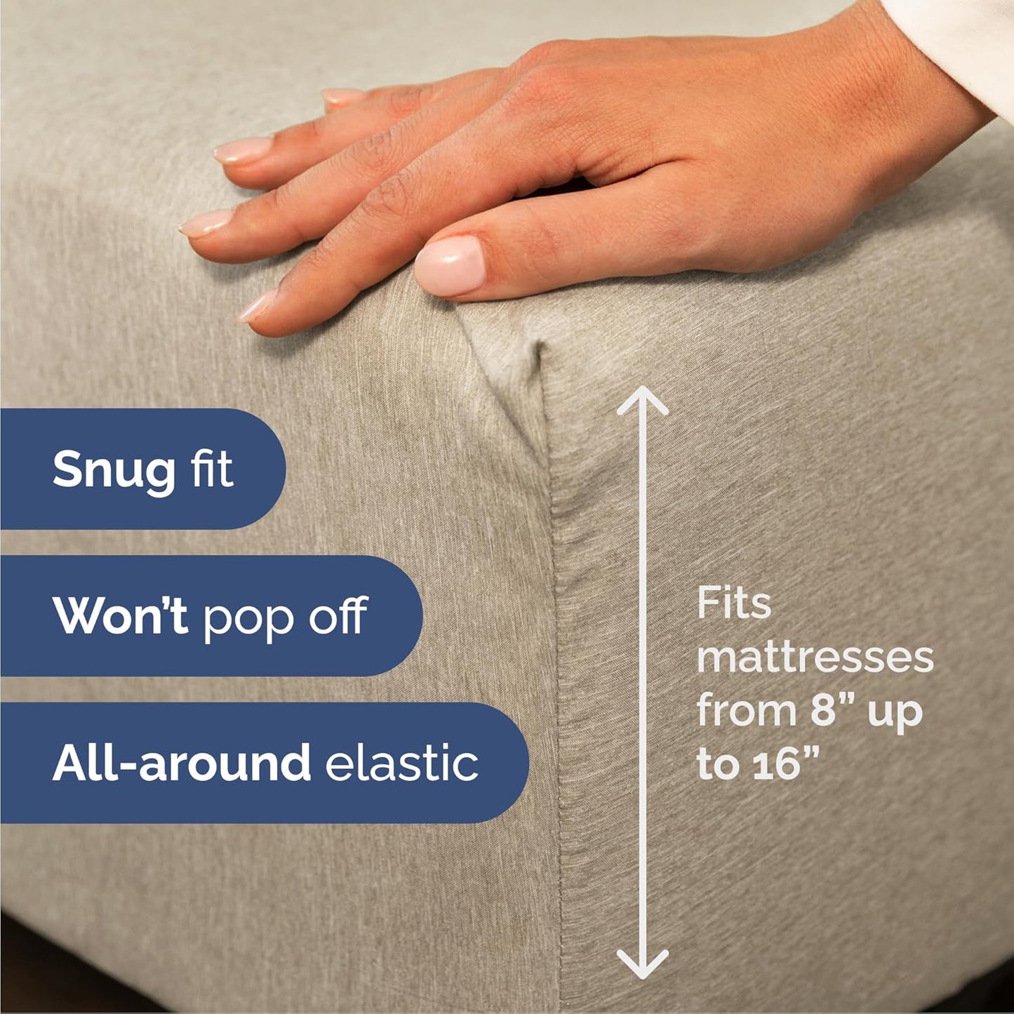 Cal King Size 4 Piece Sheet Set - Comfy Breathable & Cooling Bed Sheets Set - Hotel Luxury Bedding for Women, Men, Kids, Teens, Boys & Girls - Deep Pockets & Wrinkle Free - Beige (Heathered Sheets)