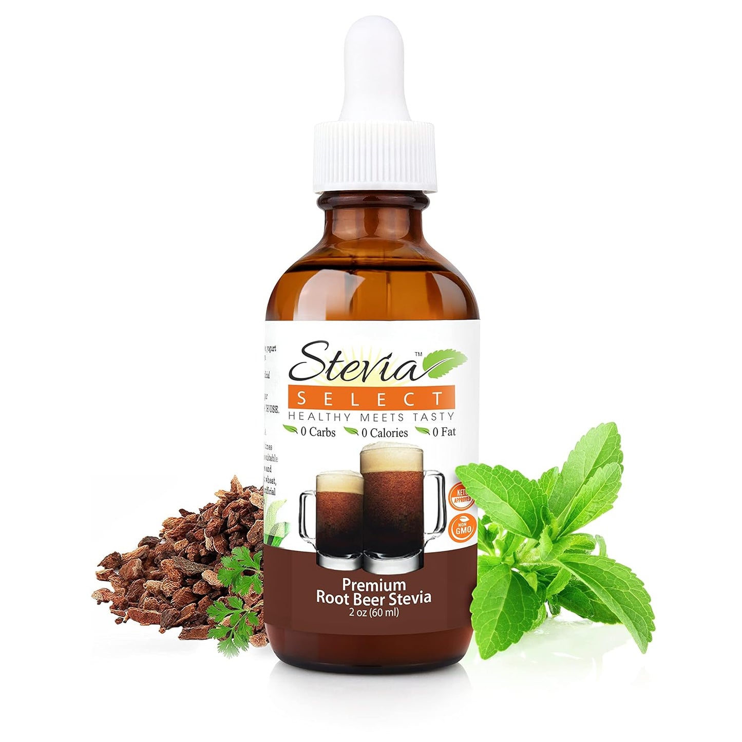 Stevia Select Root Beer Flavored Liquid Stevia – Zero Calorie Coffee, Tea, Drink & Baking Sweetener, All-Natural, No Erythritol, Keto-Friendly Sugar Alternative, 300 Servings – 2 Oz (1 Pack)