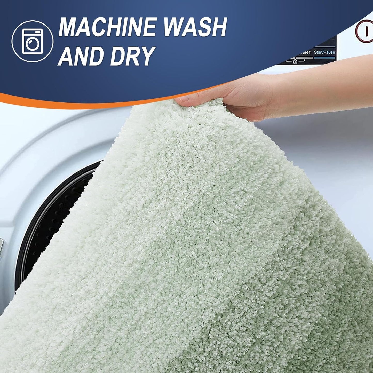 OLANLY Bathroom Rugs Mat 30x20, Extra Soft Absorbent Microfiber Bath Rugs, Rubber Backing, Quick Dry, Machine Washable Bath Mats for Bathroom Floor, Tub and Shower, Home Decor Accessories, Sage Green