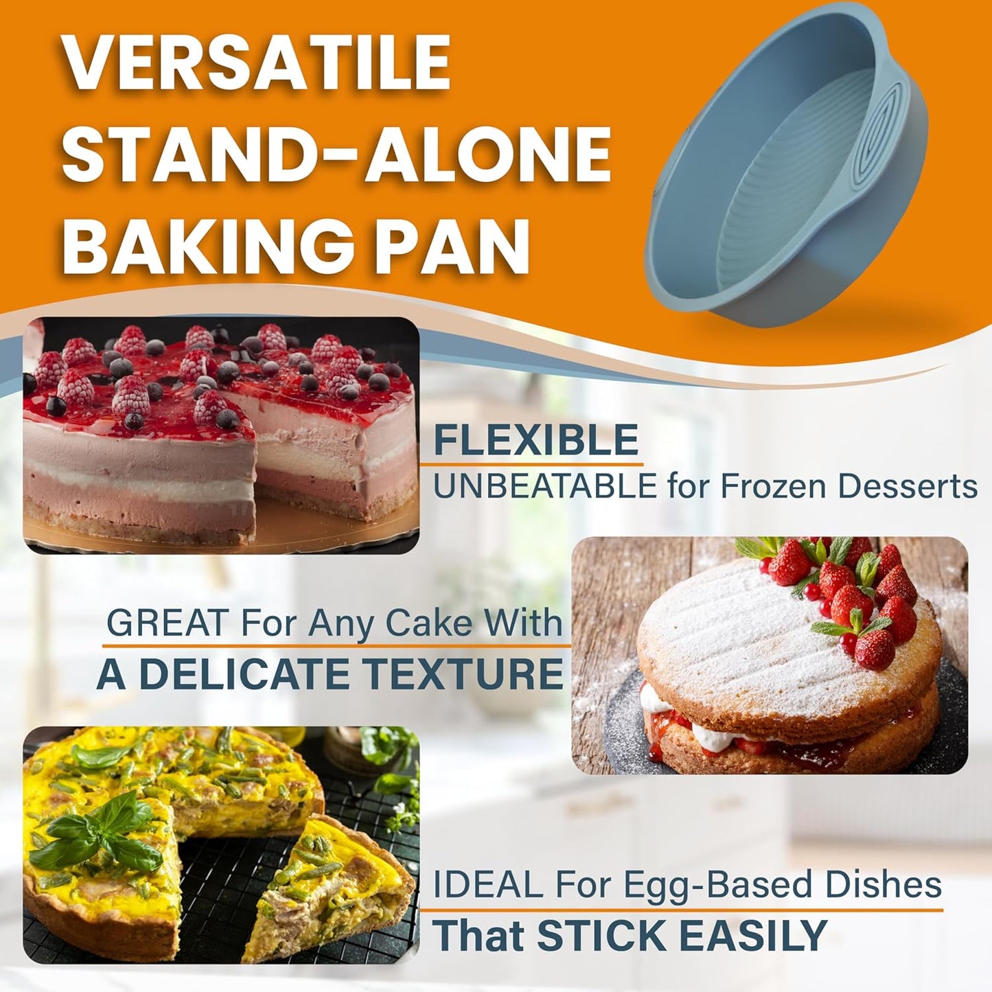 8 Inch Springform Cake Pan with LEAKPROOF PanPROTECTOR, NONSTICK Springform Pan 8 Inch - Cheesecake Pans Springform, 8 Springform Pan for Baking - NO FOIL WRAP Needed for WATER BATH