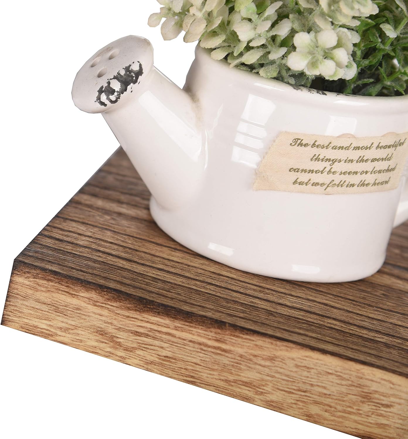 Wood Floating Shelves for Wall, Wooden Wall Shelves for Bedroom, Wall Mounted Shelves for Living Room, Set of 4 Light Brown 36 Inch