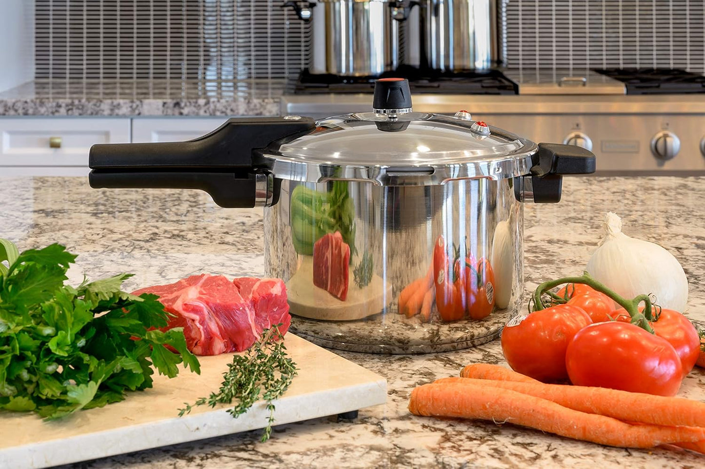 Barton 7.4Qt Pressure Canner w/Release Valve Stainless Steel Canning Cooker Pot Stove Top Instant Fast Cooking