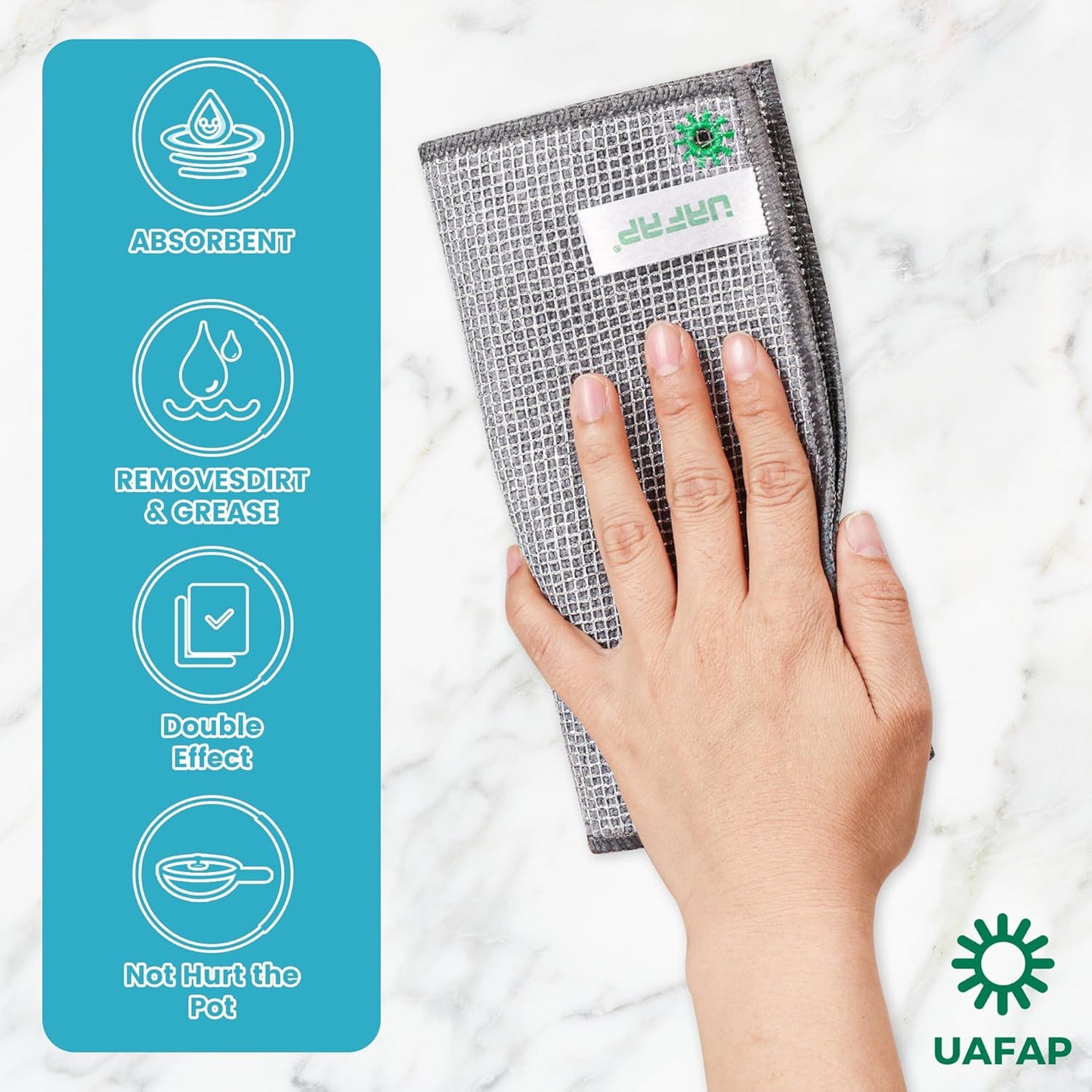 12 Pcs New Upgrade 3-Layer Non Scratch Wire Dishcloth,Cleans Fast Without Scratching, Stands Up to Stuck-on Grime, Multi-Surface Safe, Cleaning Power for Everyday Jobs 7.87“ x 7.87”