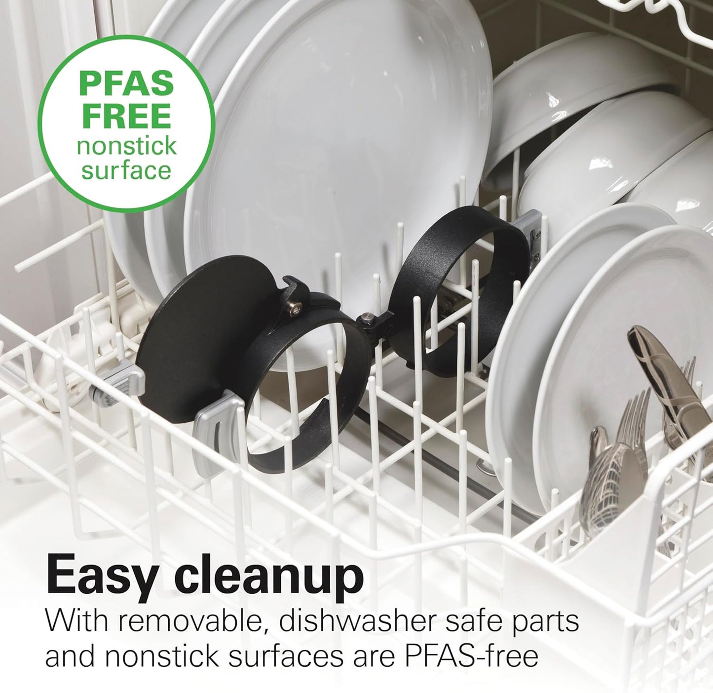 Hamilton Beach Breakfast Sandwich Maker with Egg Cooker Ring, Customize Ingredients, Perfect for English Muffins, Croissants, Mini Waffles, Perfect White Elephant Gifts, Mint (25482)