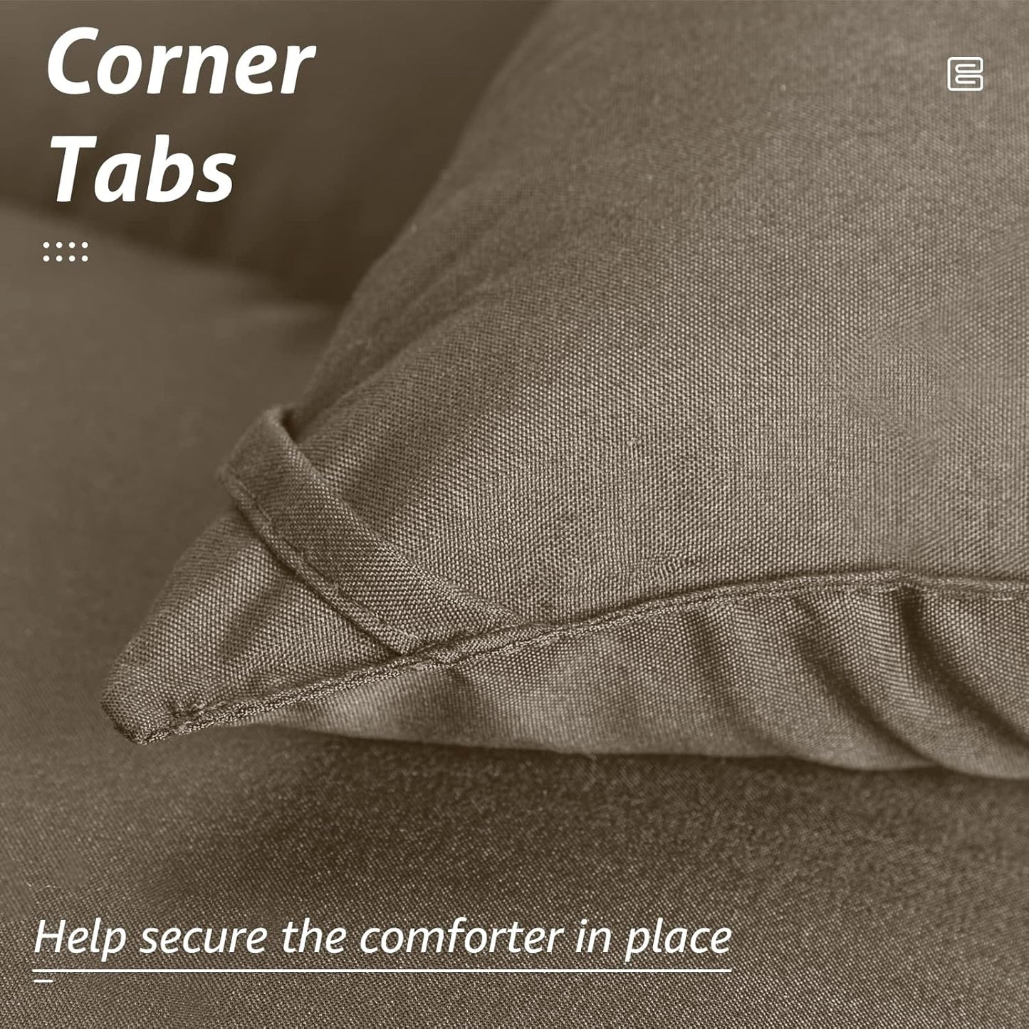 HYLEORY All Season King Size Bed Comforter - Cooling Down Alternative Quilted Duvet Insert with Corner Tabs - Winter Warm - Machine Washable - Taupe