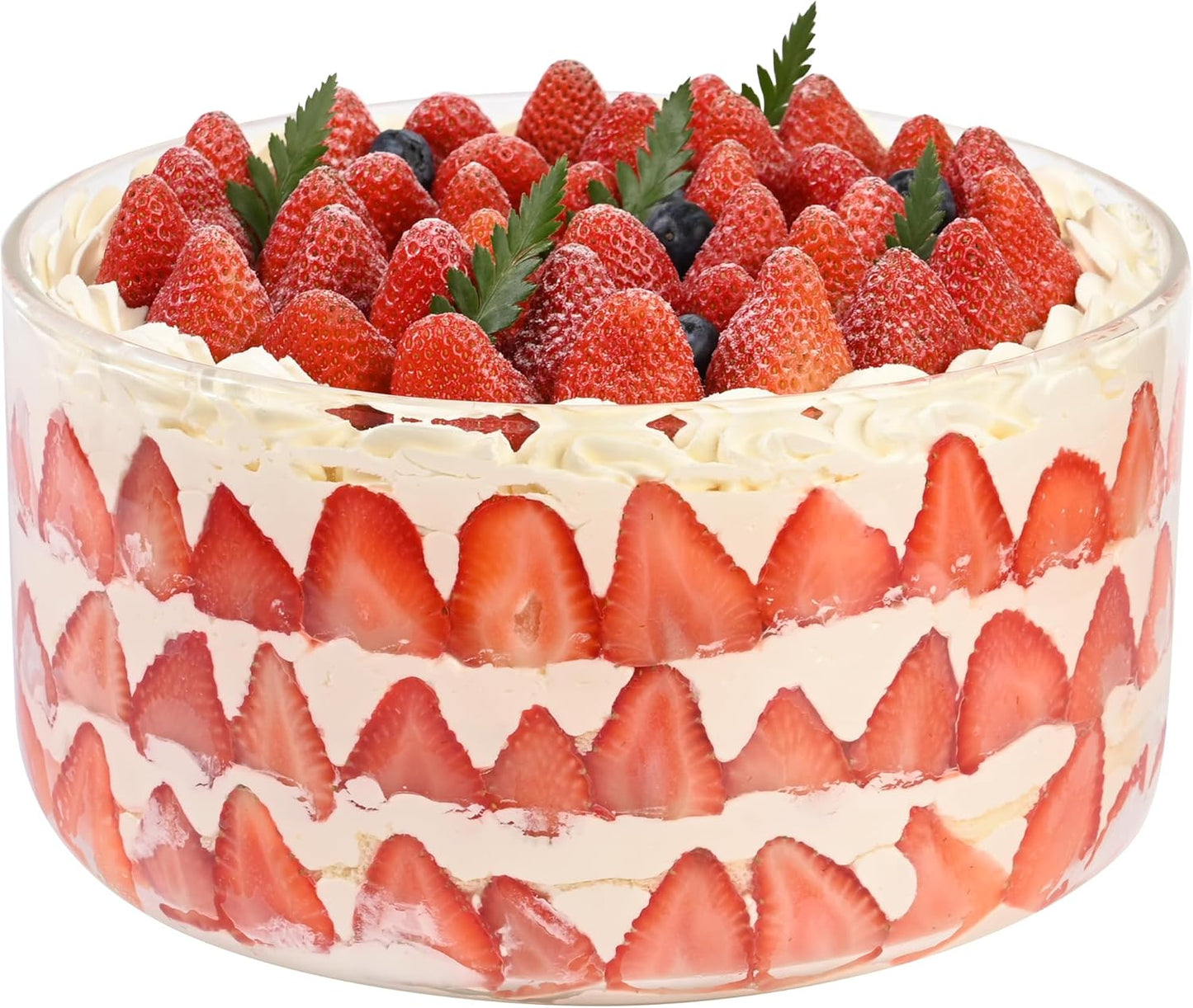 Large Salad Bowl, 10 inch Trifle Bowl Glass 197 oz, Versatile Mixing and Serving Bowls for Laying Ice Cream,Cake,Cupcake,Salad,Fruit,Baking,Dessert and Party Diy, Microwave Safe