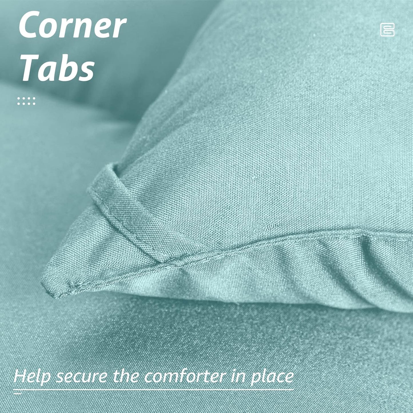 HYLEORY All Season California King Size Bed Comforter - Cooling Down Alternative Quilted Duvet Insert with Corner Tabs - Winter Warm - Machine Washable - Turquoise,Cal King(96*104)