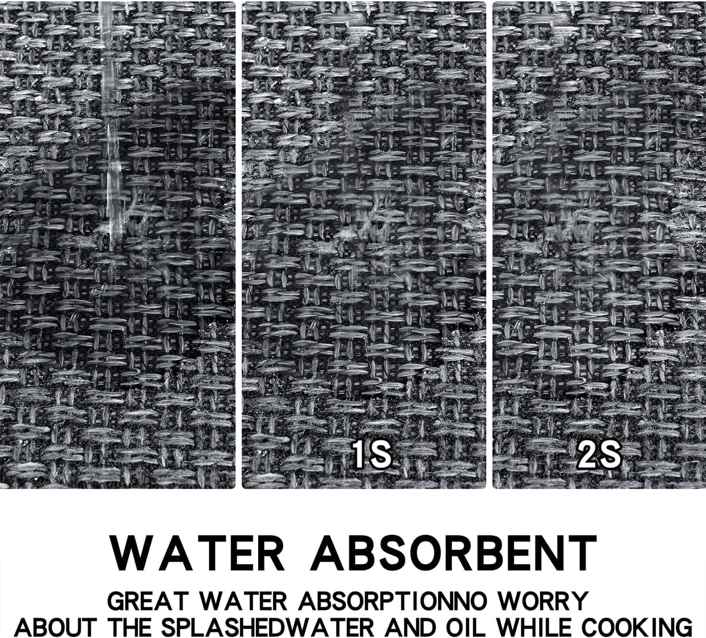 Kitchen Mat 1 PCS, Cushioned Non Slip Rugs for Kitchen Floor, Absorbent Runner Comfort Standing Mats Washable for Kitchen, Office, Home (Black, 17.3"x95")