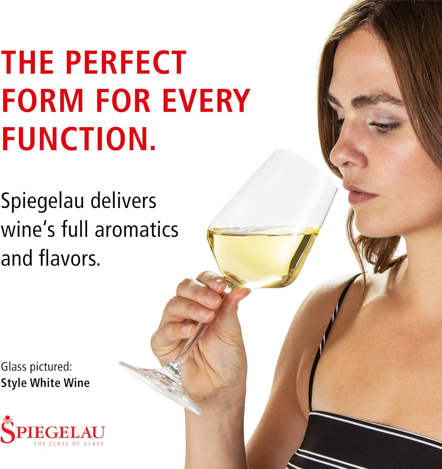 Spiegelau Style Burgundy Wine Glasses Set of 4 - European-Made Crystal, Classic Stemmed, Dishwasher Safe, Professional Quality Red Wine Glass Gift Set - 22.6 oz