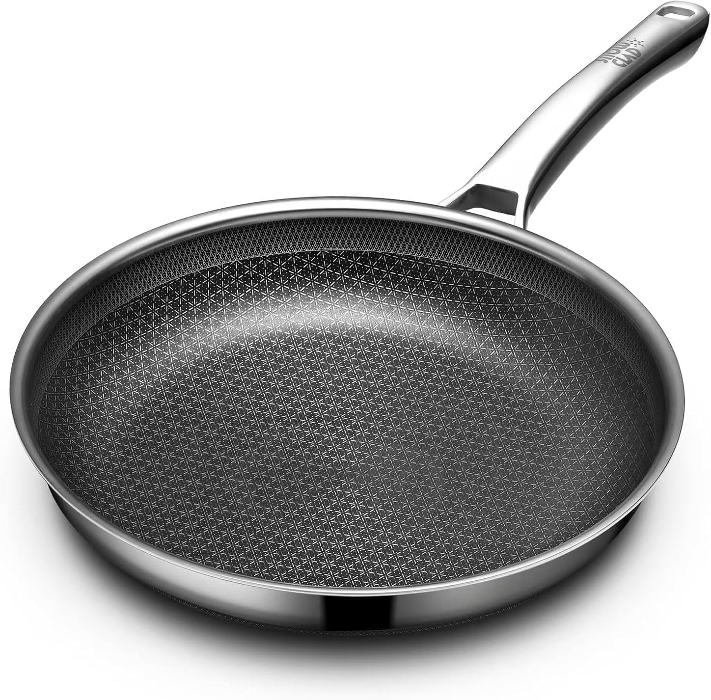 Non Stick Frying Pans, 12 inch Hybrid Frying Pans Nonstick,non stick Stainless Steel Skillets, Dishwasher/Oven Safe Cookware, Induction Compatible, PFOA Free Cookware