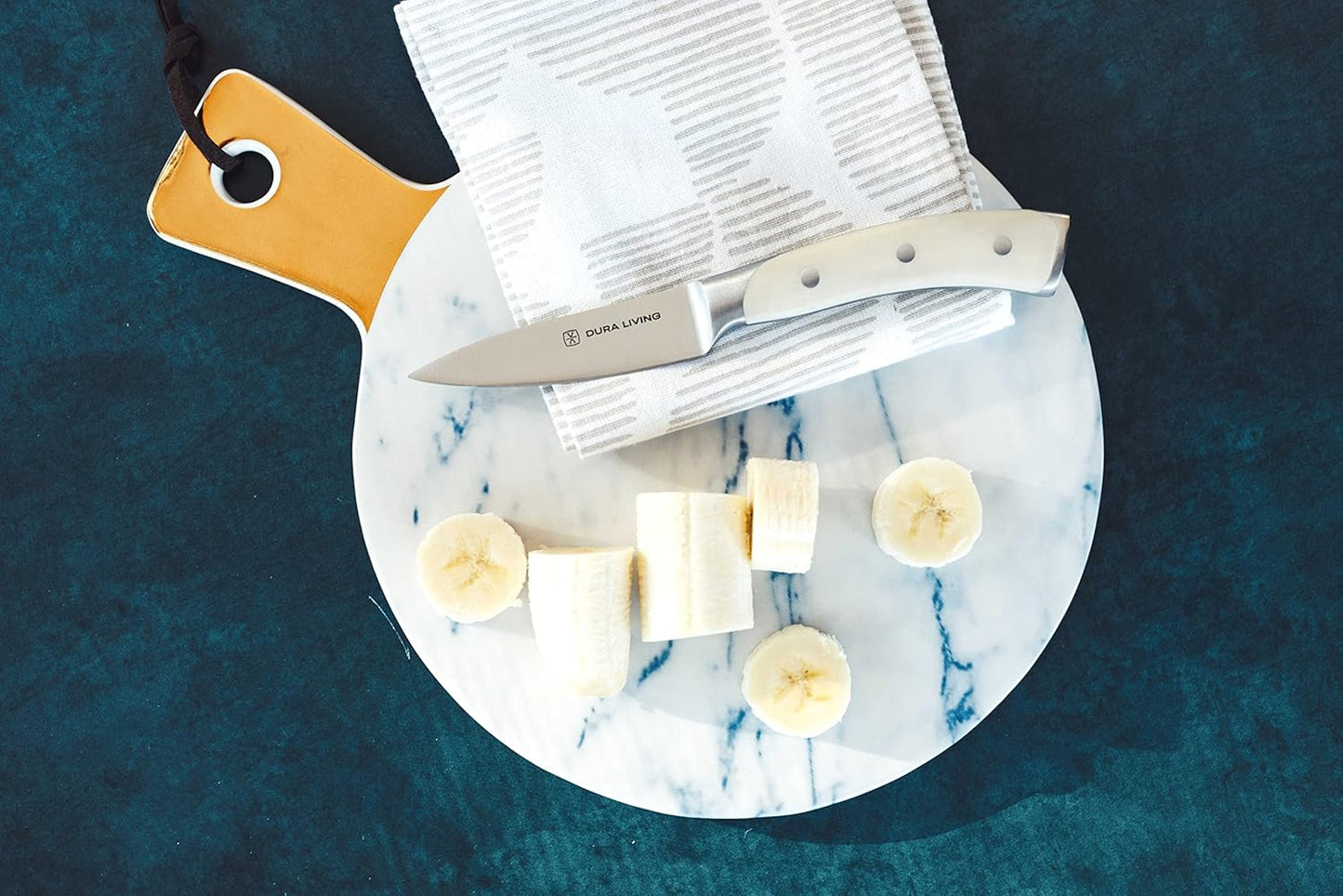 3.5-Inch Paring Knife – Ultra-Sharp German High Carbon Stainless Steel, Full Tang, Ergonomic Handle, Multipurpose Kitchen Knife for Chopping, Slicing, and Dicing, Cream