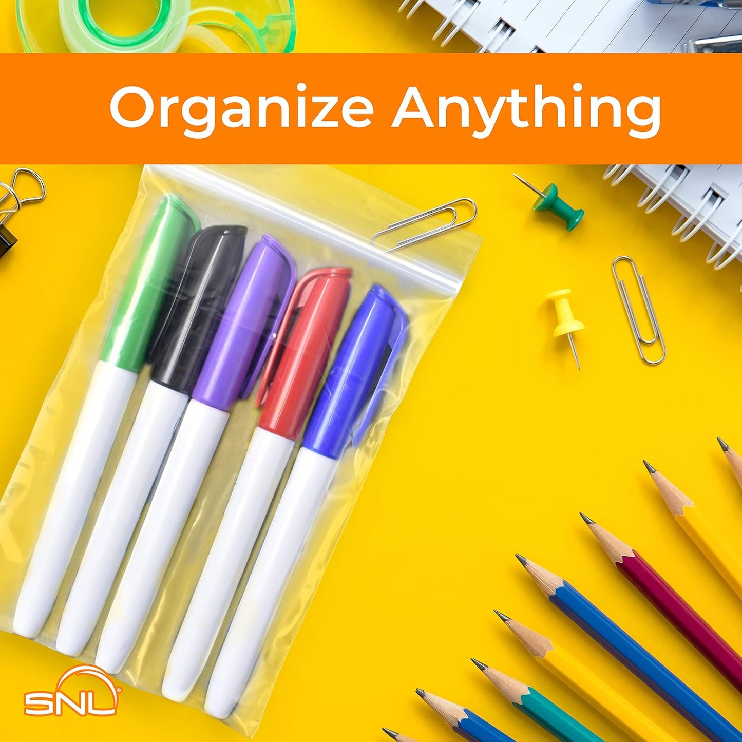 SNL Quality Zipper Lock Reclosable Clear Disposable Plastic Bags, Strong | Assorted Small Bag Sizes - 1.5" X 2", 2" X 3", 3" X 4", 4" X 6" - 2 MIL - 400 Bags