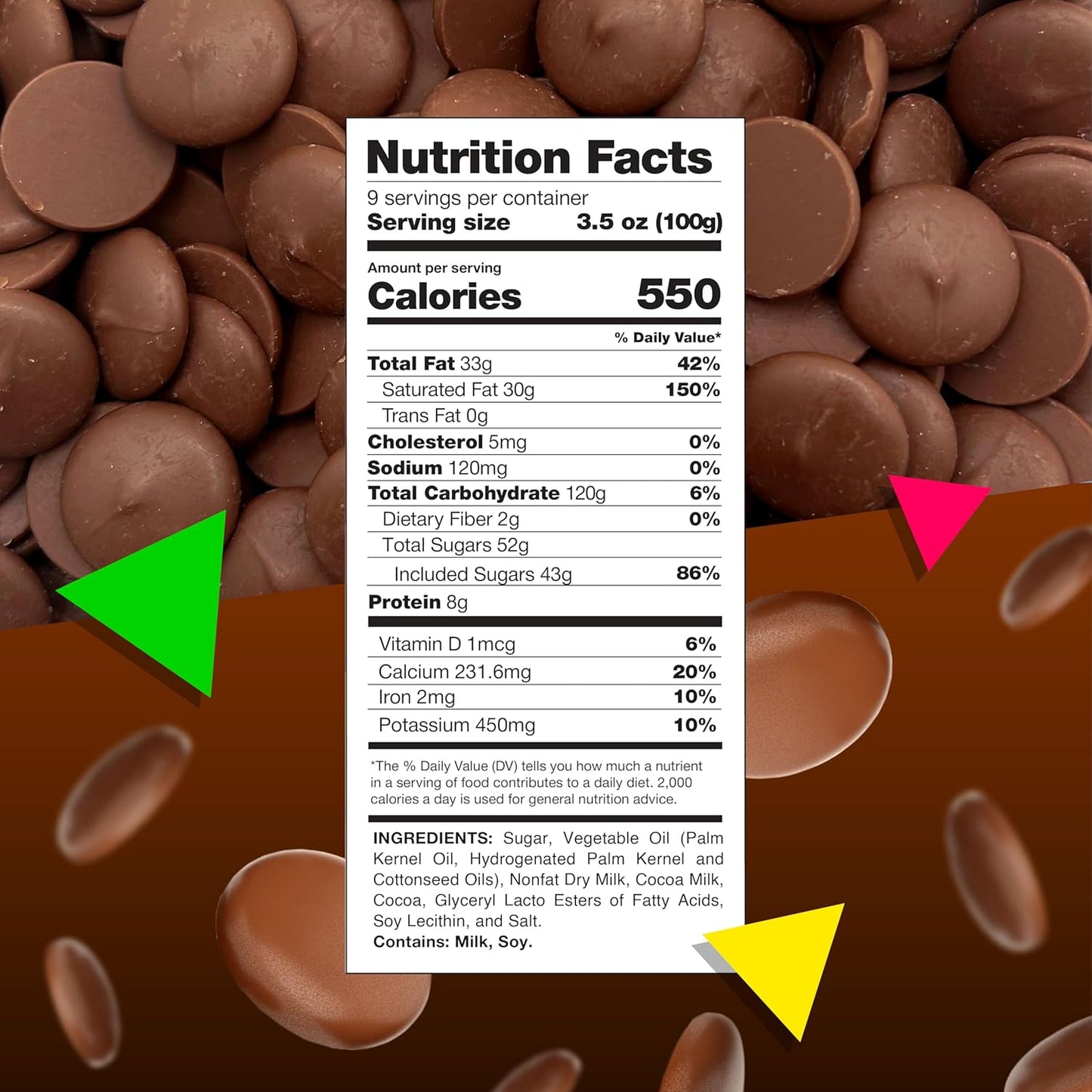 Merckens Milk Chocolate Melting Wafers | 2 Lb Bag | Bulk Baking Candy | Smooth Creamy Coating Discs for Dipping, Molding, Drizzling & Dessert Crafting