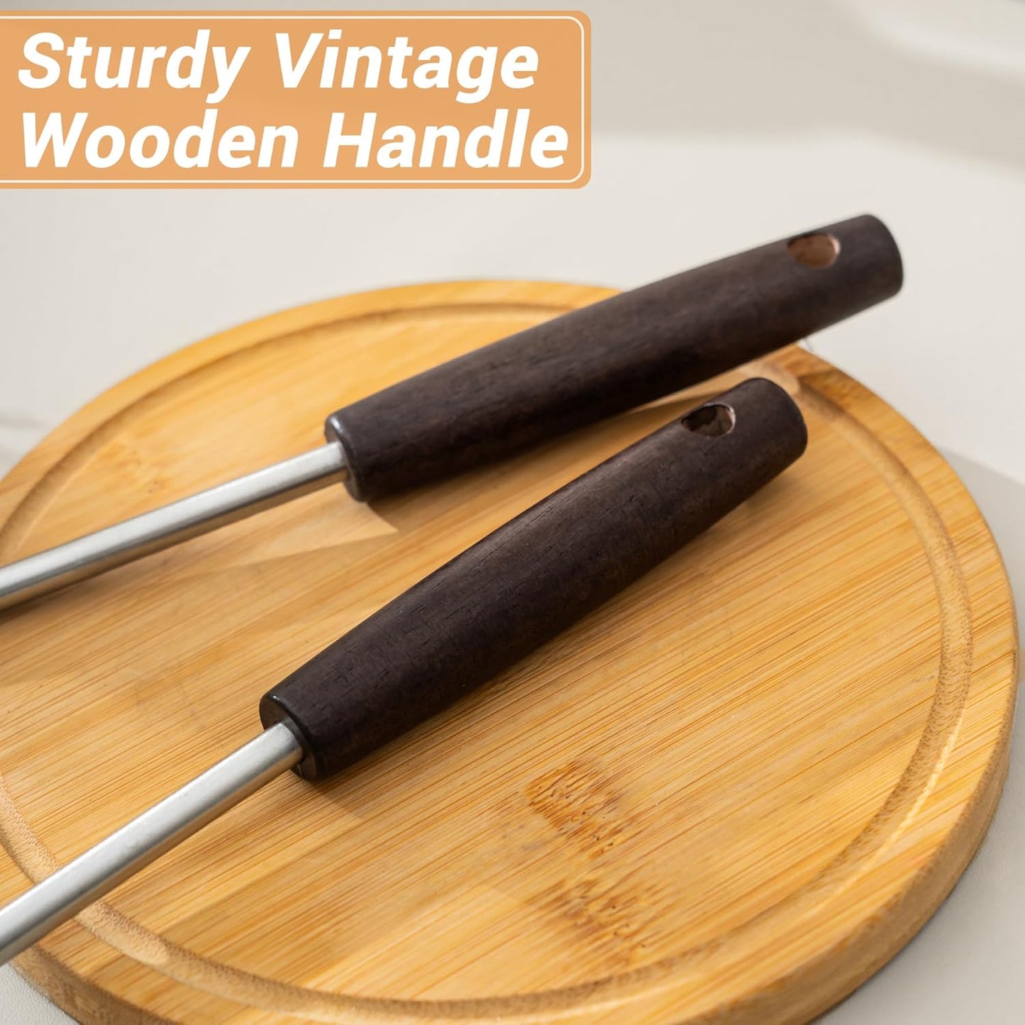 FJNATINH Wok Spatula and Ladle Skimmer Spoon - Stainless Steel Cooking Utensils Set of 3,Kitchen Wok Utensils Set