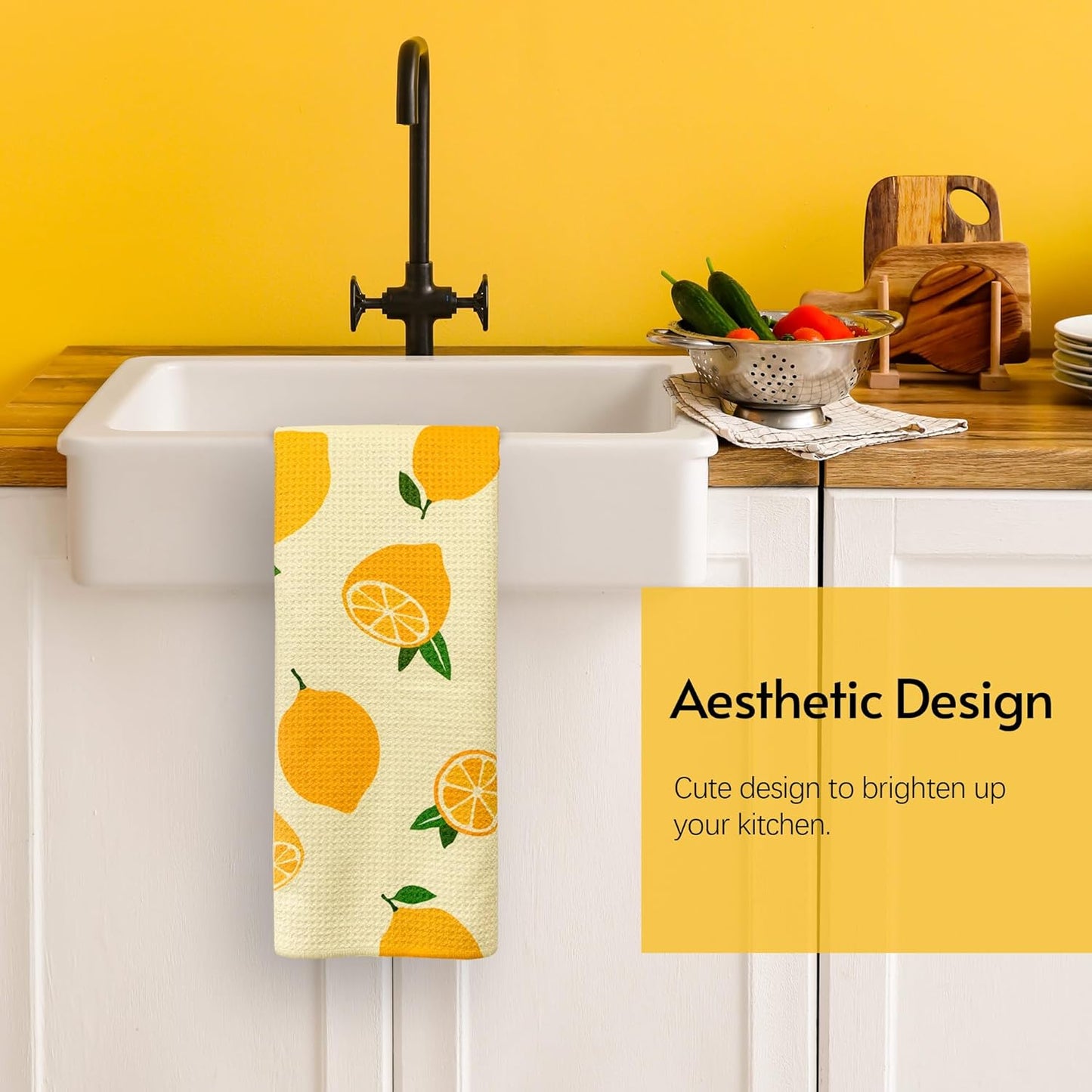 Kitchen Towels, 18" x 30" Dish Towels, Microfiber Tea Towels for Kitchen Drying, Superior Absorbency