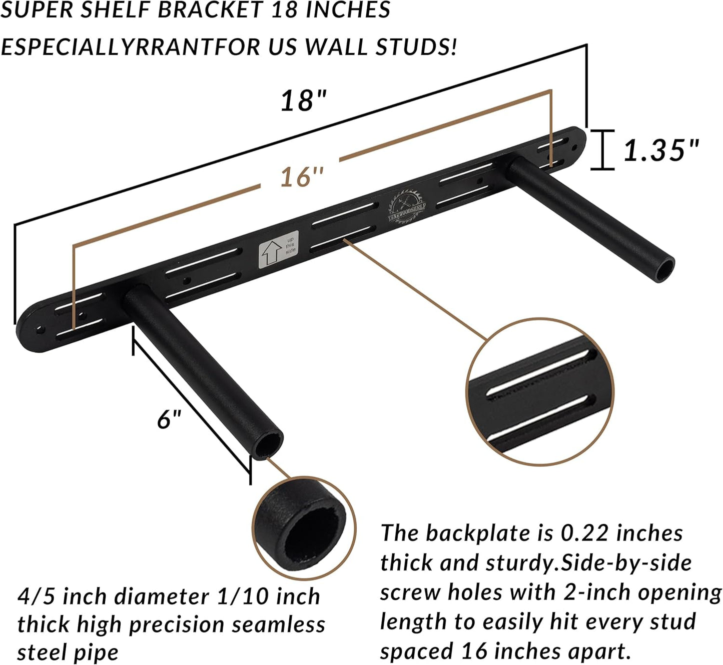 Rustic Floating Shelves 24 inch Long 8 inch deep Set of 2, Solid Wood Wall Shelves for Bathroom Living Room Kitchen,Book Shelf for Wall, Wall Mounted Shelves with Hidden Bracket- Walnut
