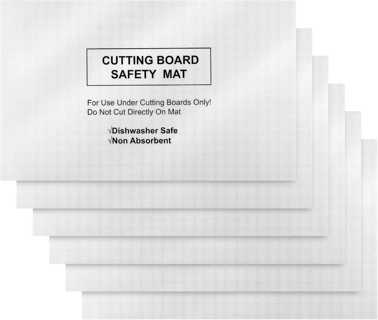 Haull 6 Pcs Non slip Cutting Board Mats Non Absorbent Safety Mat for Under Kitchen Cutting Boards, Dishwasher Safe, 16 x 10 Inches