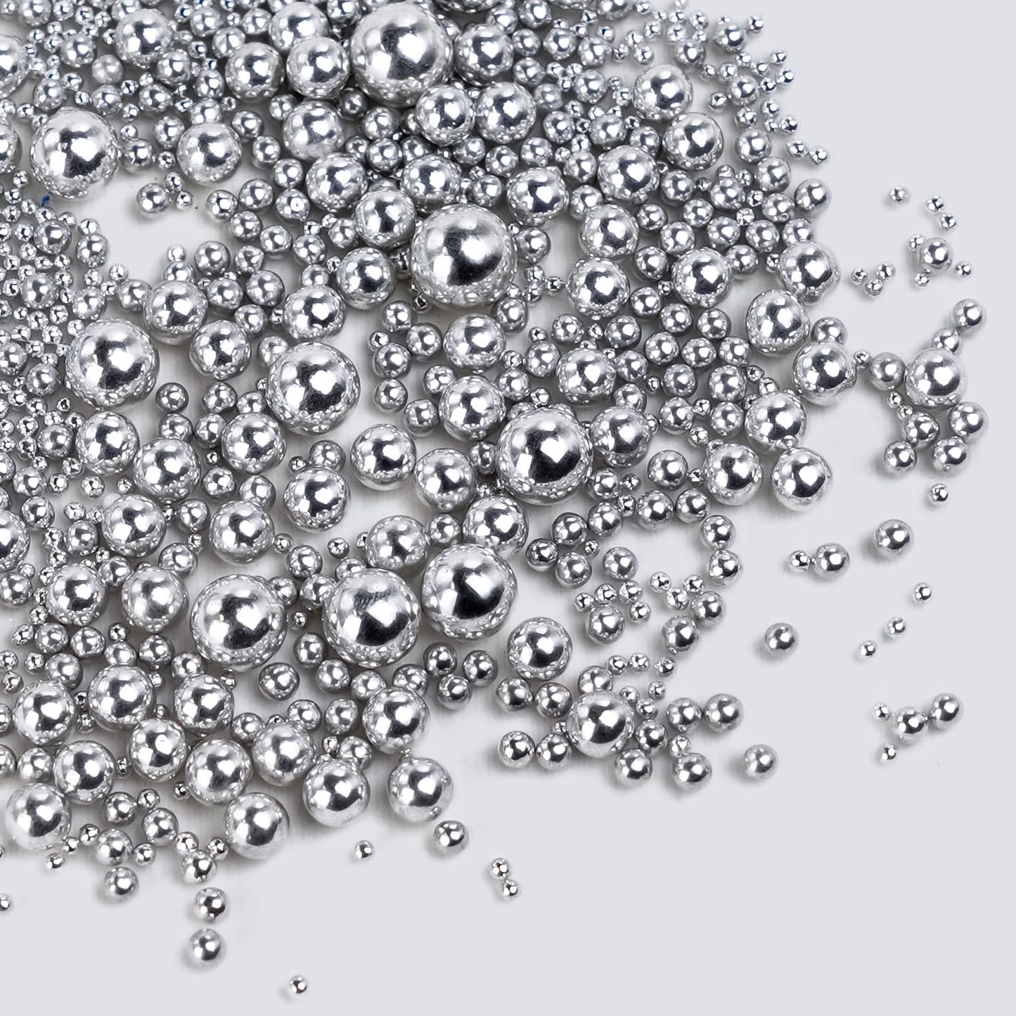 Dazzjoy Silver Pearl Sugar Candy Sprinkles, Edible Pearl Mix Size, 4.58oz, Cake Decoration & Cake Toppers, Baking Cake Decorations, Wedding Party Valentines Easter Supplies